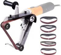 VEVOR Bandschleifadapter für Winkelschleifer, Rohrschleifaufsatz mit M14 metrischem Gewinde und 10PCS Schleifbändern, Bandschleifaufsatz Rohrpolieradapter zur Rostentfernung