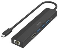 Hama USB-C-Hub 6 Ports - Multiport-Adapter - schwarz