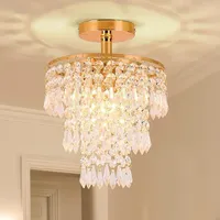 Gold KronleuchterKristall Deckenleuchten Deckenleuchten,Flush Mount,für Flur Esszimmer Kinderzimmer