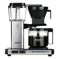 Moccamaster, KBG Select, kávovar, brúsená strieborná, kávovar na filtrovanú kávu, 1,25 l