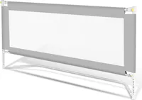 Aopunly 200cm Kinder Bettgitter Bettschutzgitter Kinderbettgitter Babybettgitter Höhenverstellbar Rausfallschutz für Familienbett und Kinderbett