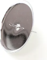 4 Kerzenhalter 7cm Kerzenteller mit Dorn Kerzenpick Stecker Halter Adventskranz, Farbe:silber