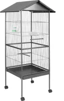 Vogelkäfig 162cm hoch, Spitzdach - anthrazit