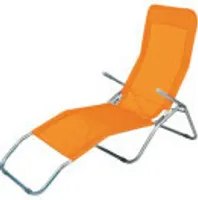 Siestaliege Kippliege Sonnenliege Strandliege Gartenliege klappbar orange