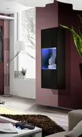 Glasvitrine FREYA – schwarz