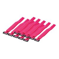 LogiLink Klett-Kabelbinder 500 x 20 mm pink 10 Stück