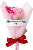Mini-künstlicher Schleierkraut-Blumenstrauß mit Geschenkpapierschleife, ewige konservierte Blumendekoration, romantische Geschenke zum Muttertag und Valentinstag