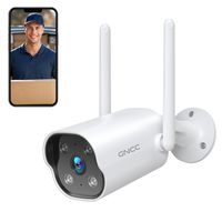 GNCC GT1Pro Outdoor-Überwachungskamera – 2K-IP-Kameras – WLAN und App – Nachtsicht – Zwei-Wege-Audio – Weiß
