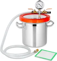 Mucola Vakuová komora Odplyňovací komora Silver280x450mm SilverVacuum Container Resin Trap Vakuová komora - 7,6L