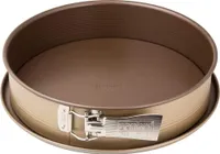 Zenker Springform Ø 28 cm MOJAVE GOLD, Backform mit Flachboden und Auslaufschutz aus Stahlblech, runde Kuchenform mit keramisch verstärkter Antihaftbeschichtung (Farbe: Mahagoni/Gold)