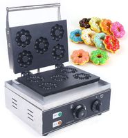 1500W Donut Maker Maschine Elektrisch Donutmaker Edelstahl Donuts Maschine Antihaftbeschichtung Einstellbare Temperatur und Zeit