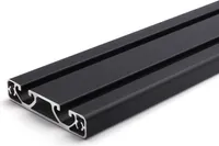 Länge 1490mm - Aluminiumprofil schwarz 80x16E I-Typ Nut 8 (ultraleicht). Aluminium Profil 80x16 Alu Profil 80 x 16 Montage- Systemprofil