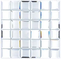 Selbstklebende Real Glass Craft Mini quadratische Spiegel-Mosaik-Fliesen-Spiegelbleche  Mosaik-Aufkleber - .de