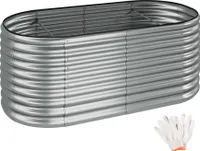 Hochbeet Flormma, 1257l, verzinkt, 200x100x80cm - silber