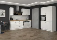 Stilo Weiß 230 + 120 cm Küchenblock Einbauküche Landhaus Küche