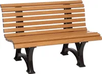Blome Gartenbank Amrum 80 x 121 x 64 cm Belastbarkeit bis 160 kg Kunstoff Holzoptik
