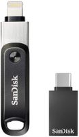 SanDisk iXpand Go Flash-Laufwerk iPhone Speicher 256GB (iPad kompatibel, automatisches Backup, mit Adapter von USB-A zu USB-C, Schlüsselanhänger-Funktion, USB 3.0, iXpand App)