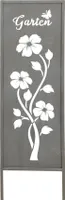 Gartenaufsteller Garten H83cm Metall Grau Gartenstecker Stele Garten-Deko Deko