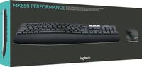 Logitech MK850 Performance - Pełnowymiarowa (100%) - Bezprzewodowa - Bezprzewodowa RF + Bluetooth - QWERTZ - Czarna - Mysz w zestawie