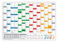Rainbow Wandkalender / Wandplaner 2023 (gerollt) DIN A0 Format (841 x 1189 mm) 14 Monate, Jahresvorschau 2024 und Ferientermine / Feiertage aller Bundesländer