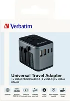 Verbatim Uni.Travel Adapt.UTA-03 USB-C 30W 2xUSB-C 2xUSB-A  49545