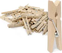 Mini Holz Wäscheklammer 4,5 cm - 40 Stück - Holzklammer für Deko und Basteln - Fotoklammer Dekoklammer Zierklammer Geschenk Klammer klein