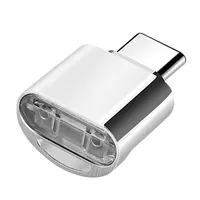 Mini čtečka karet Micro SD a TF, adaptér USB-C stříbrný