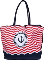 Strandtasche aus Textil, maritim