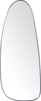 BELIANI Wandspiegel Schwarz Glas und Metall 95x39 cm Oval mit Dünnem Rahmen Asymmetrisch Modern Wohnaccessoire Wohnzimmer Schlafzimmer Wohnbereich