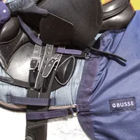 BUSSE Trainingsdecke 50g Rain Ausreitdecke Navy 145