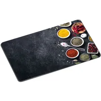 Kesper Glas Schneideplatte schwarz Motiv Spices Länge 29.5cm