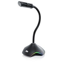 CSL USB Desktop Mikrofon mit RGB Beleuchtung RMP 900 Tischmikrofon / Standmikrofon