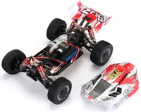 Rot Wltoys 144001 1/14 2.4G 4WD Hochgeschwindigkeits-RC-RC-Fahrzeugmodelle 60 km / h