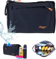 Kulturtasche Kulturbeutel groß aus Plane Herren Damen Elephant Tour Large Sport Fitness Badetasche Tasche Washbag Kosmetiktasche Reisetasche 1300 Schwarz + Beutel