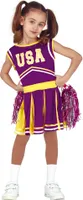 Lila Cheerleader Kleid Für Kinder, Größe: 7 - 9 Jahre Farbe: Lila