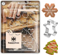 20er Keksausstecher Weihnachten Plätzchenausstecher Steckform Ausstechform zum Backen Set - Weihnachten & XMAS - Keksausstecher & Ausstecher