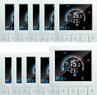 10X Programmierbarer digitaler Thermostat mit Kindersicherung, LCD Raumthermostat NTC-Sensor, 3A Wasserheizung, warmer Boden, Unterputz Fußbodenheizung, Wandthermostat Innenthermometer, Weiß