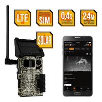 Spypoint LINK-MICRO-S LTE Wildkamera/Tierkamera mit eingebautem Solar-Panel und SIM-Karte für Smartphone Übertragung, Wildtierkamera mit Infrarot, 4 LEDs, 10 Megapixel