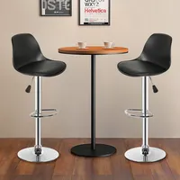 2er set Barhocker aus Kunstleder,Barstuhl Tresenhocker höhenverstellbar Schwarz