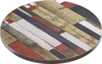BRASIL | Gastro Tischplatte | Ø 60 cm | Vintage Bunt | Rund | Gastro Tischplatte