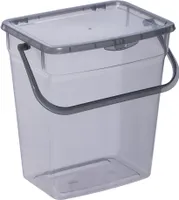 plast team Waschmittelbox, 6 Liter, grau-transparent