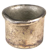 Clayre & Eef Teelichthalter Ø 8*7 cm Goldfarbig Glas