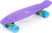 METEOR PLASTIC Skateboard lila/neonblau/neongelb