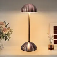 Touch-Konsolenlampe, Bronze-Pilzlampe, dimmbare Nachttischlampe, Schlafzimmer, Wohnzimmer, Arbeitszimmer, Café, Büro, Nachtlicht, 3000 K warmes Licht