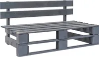 Möbel Outdoor-Bank Paletten Holz Grau - Gartenbänke 44697