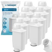 Wessper AQUAINTENSE+ Wasserfilter für Espressomaschinen, Ersatz für Saeco CA6702/00, Brita Intenza+, Philips, passend für Espressovollautomaten 9 Stück
