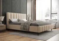 Furnisell Polsterbett "AGNESS" mit Bettkasten und lattenrost, 180 x 200 cm, Beige