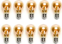 10x 6w E27 Edison LED Vintage Filament Glühbirne Birne Leuchtmittel Retro Nostalgie Beleuchtung A60 2200K Warmweiß