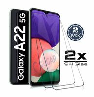 Klar Displayfolie Gehärtetes Glas UniqueMe Schutzfolie Kompatibel mit Samsung Galaxy A22 5G Panzerglas（Nicht 4G Anti- Kratzer Kamera Schutzglas für Samsung A22 5G Folie, 2+3 Stück 