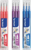 Pilot Frixion Ball Ersatzminen 0.7 - 3x koralle, 3x purple, 3x skyblue